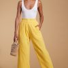 Dancing Leopard Halo Tahiti Trousers In Primrose Yellow