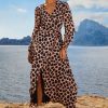 Dancing Leopard Jagger Maxi Dress In Beige Cloud