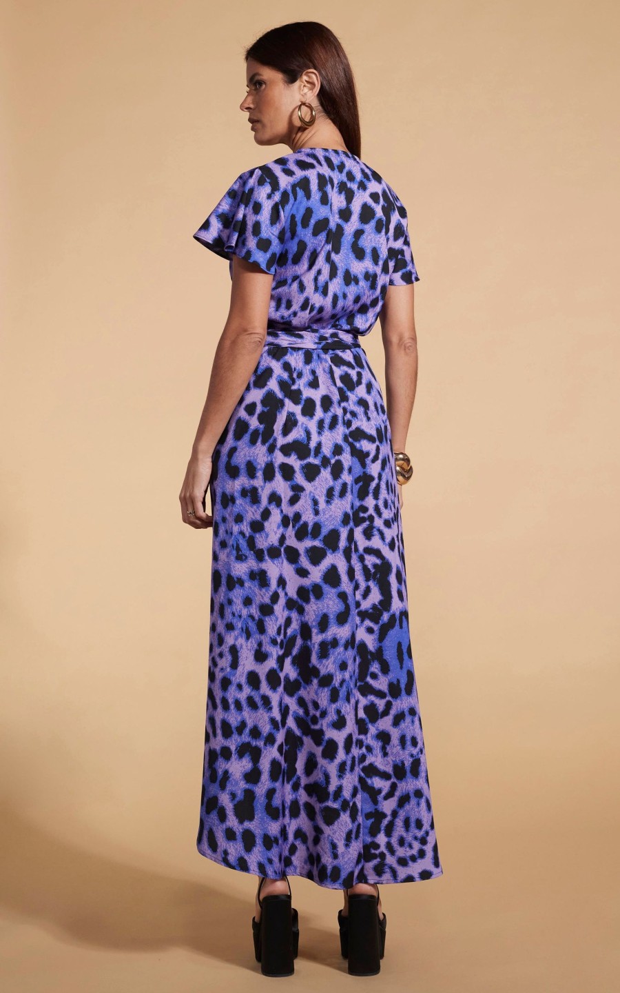 Dancing Leopard Cayenne Dress In Lilac Leopard