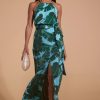 Dancing Leopard Sunset Dress In Vintage Blue Palm