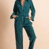 Dancing Leopard Blaze Boilersuit In Pine Green