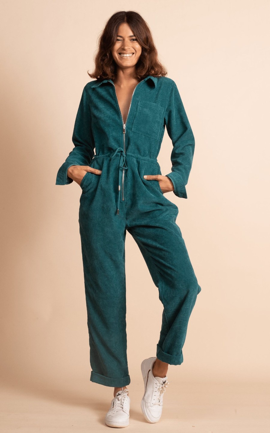 Dancing Leopard Blaze Boilersuit In Pine Green