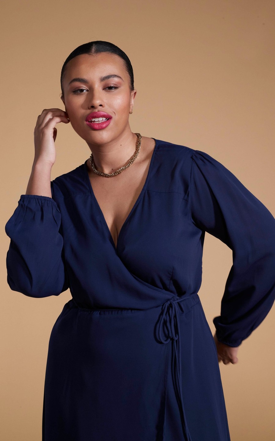 Dancing Leopard Jagger Maxi Dress In Navy - Extended Sizing