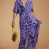 Dancing Leopard Makuna Kaftan In Lilac Leopard