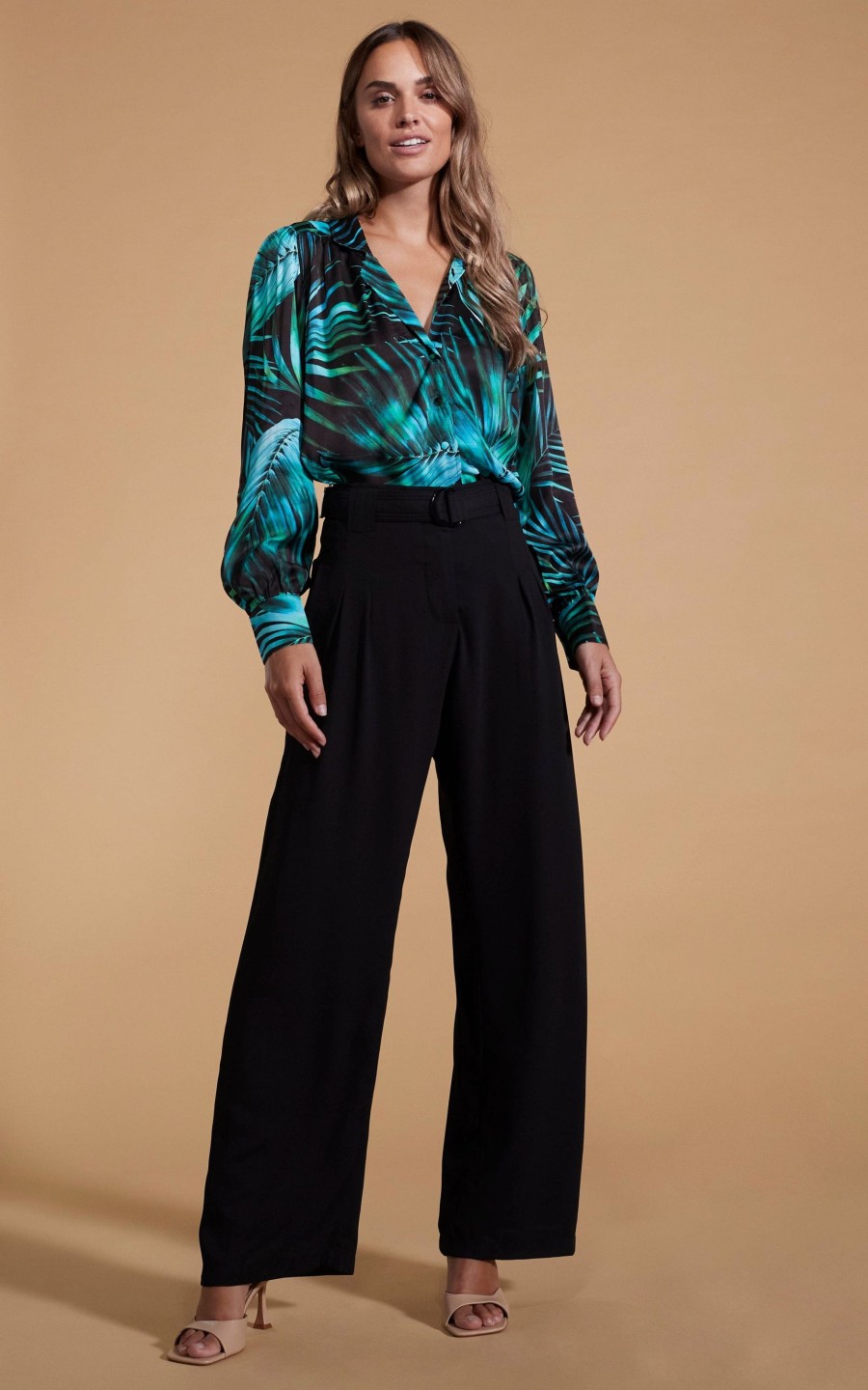 Dancing Leopard Halo Dominic Shirt In Green Palm