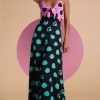 Dancing Leopard Florence Dress In Black On Pink Dot & Green On Black Dot