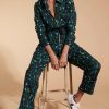 Dancing Leopard Roxanna Jumpsuit In Green Alligator