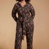 Dancing Leopard Roxanna Jumpsuit In Brown Snake - Extended Sizing