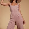 Dancing Leopard Halo Kimani Twist Back Jumpsuit In Fawn