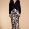 Dancing Leopard Renzo Skirt In Blush Zebra