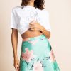 Dancing Leopard Stevie Mini Skirt In Sage Base Tulip