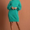 Dancing Leopard Maggie Jumper Dress In Vivid Green