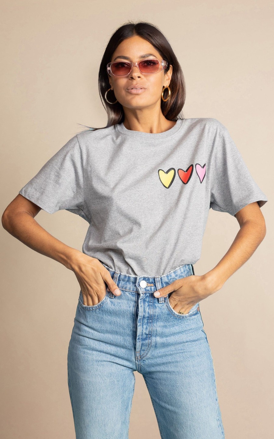 Dancing Leopard Triple Heart Charity T-Shirt For Railway Children