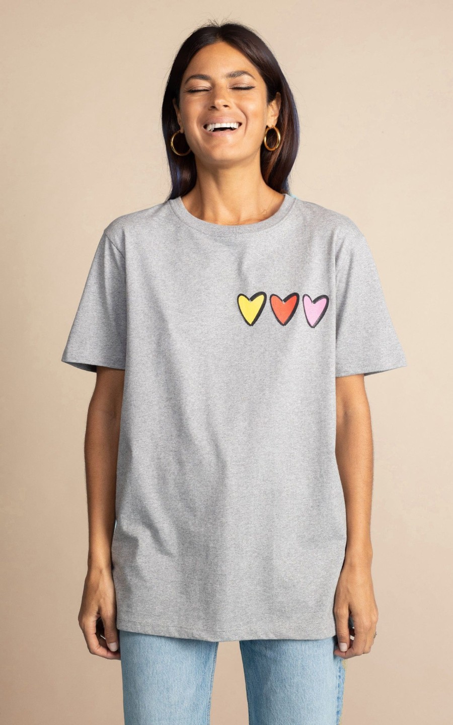 Dancing Leopard Triple Heart Charity T-Shirt For Railway Children