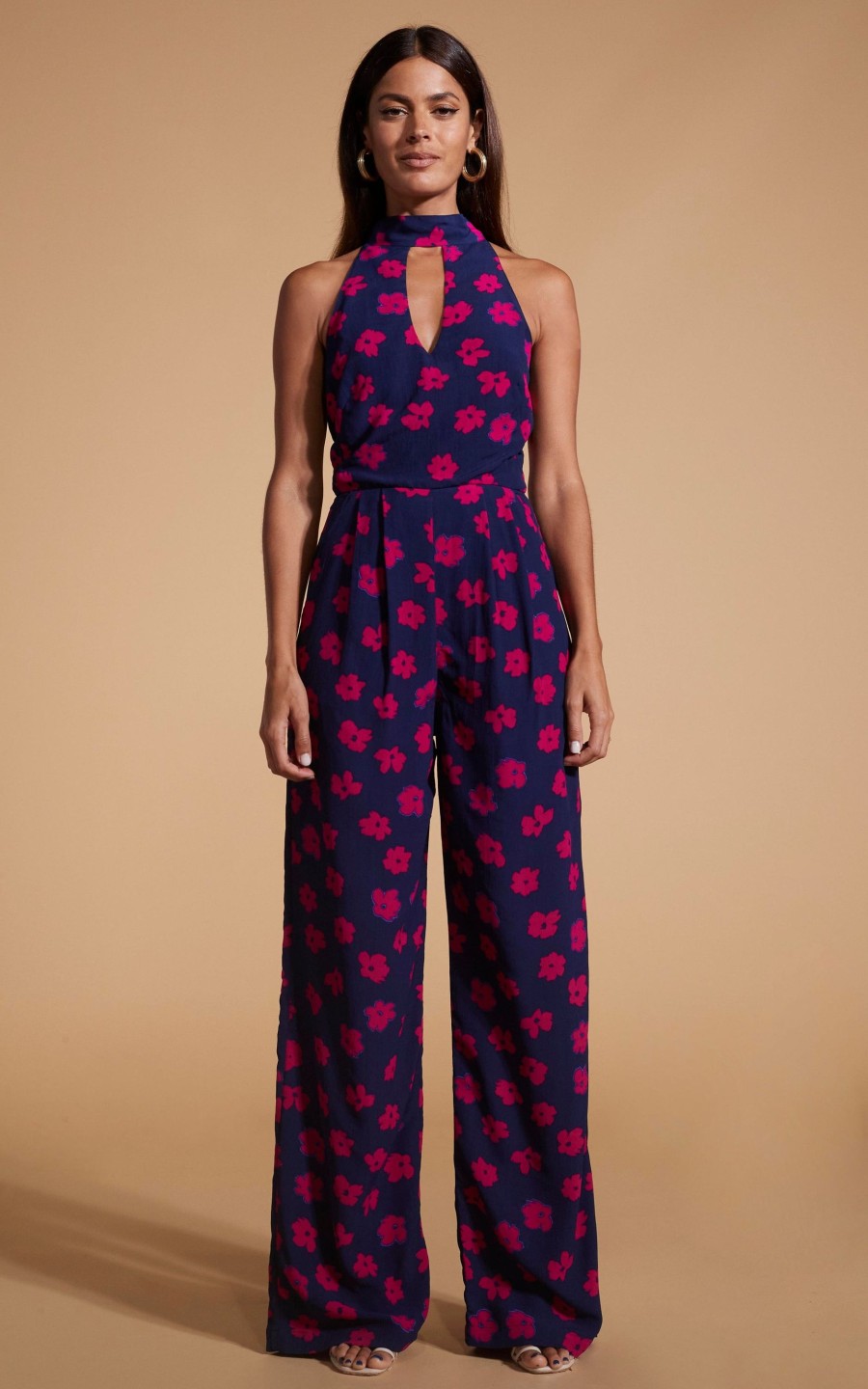 Dancing Leopard Cypress Jumpsuit In Pink Daisy