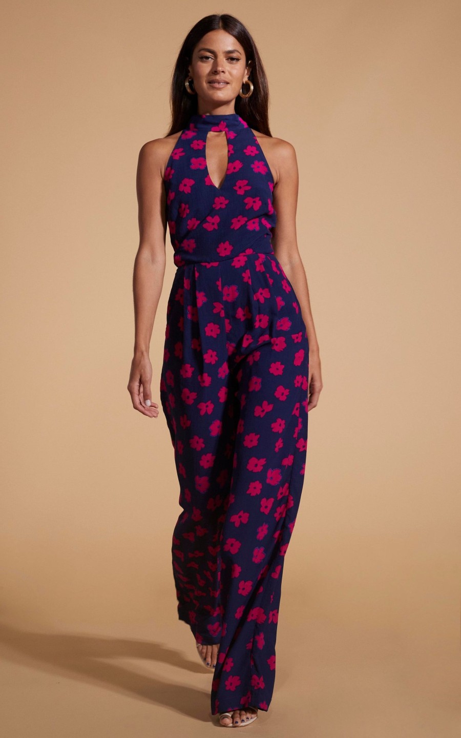 Dancing Leopard Cypress Jumpsuit In Pink Daisy