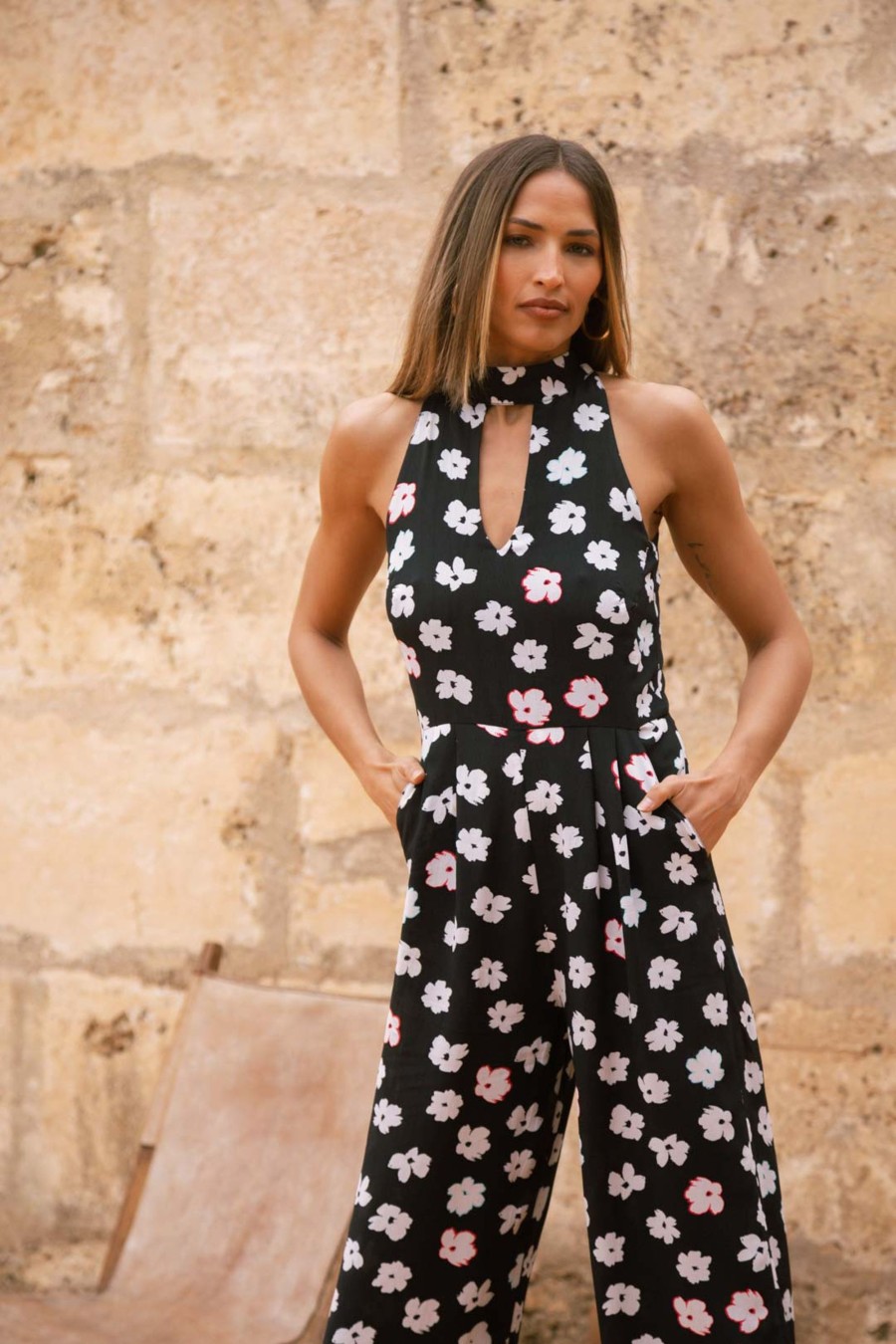 Dancing Leopard Cypress Jumpsuit In Mono Daisy