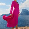 Dancing Leopard Jagger Maxi Dress In Magenta