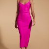 Dancing Leopard Sienna Midaxi Slip Dress In Magenta