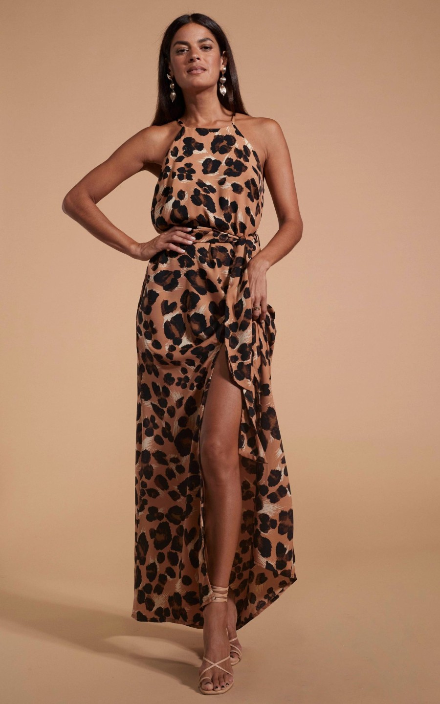 Dancing Leopard Sunset Dress In Painted Leopard