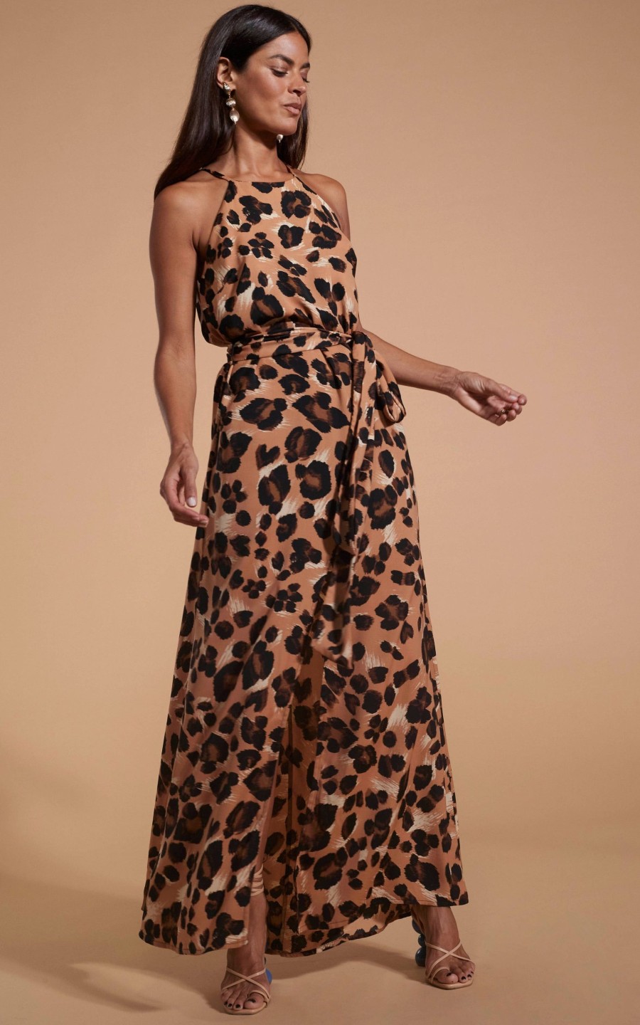 Dancing Leopard Sunset Dress In Painted Leopard