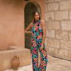 Dancing Leopard Cypress Jumpsuit In Retro Floral