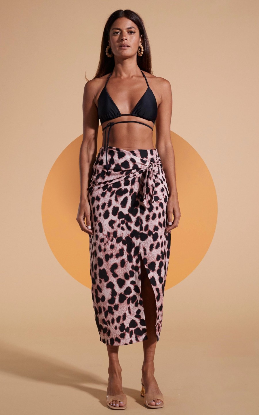 Dancing Leopard River Skirt In Blush Leopard