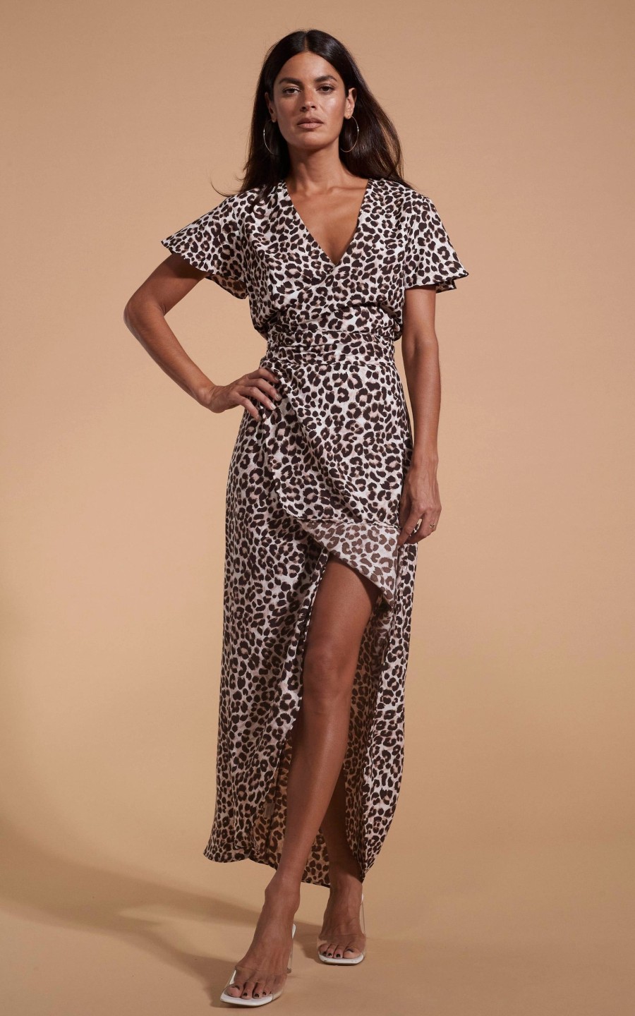 Dancing Leopard Cayenne Dress In Bare Leopard