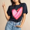 Dancing Leopard Navy Heart Charity T-Shirt For Choose Love