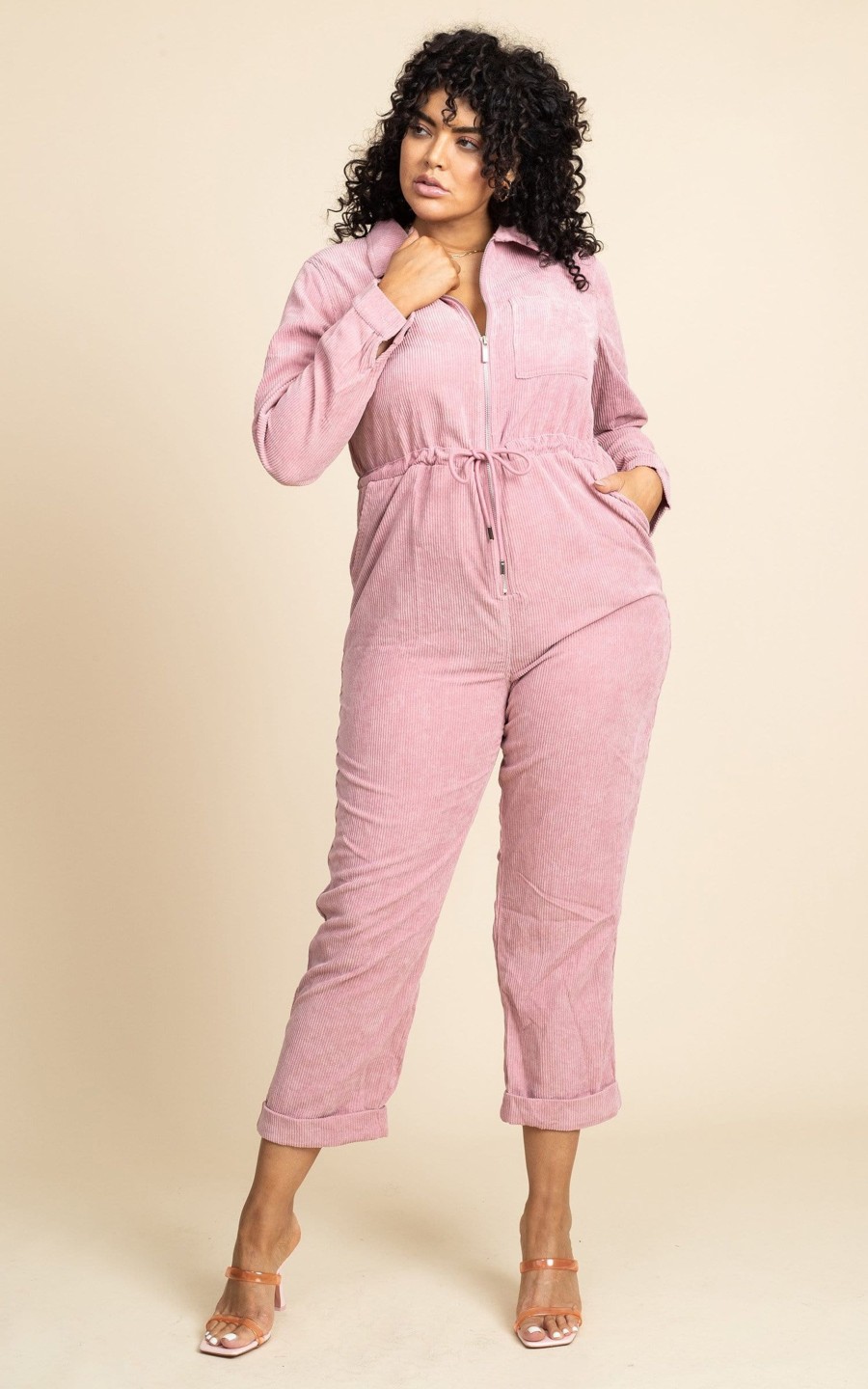 Dancing Leopard Blaze Boilersuit In Rose Pink